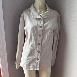 Chicos beige light jacket size 2 (Large)